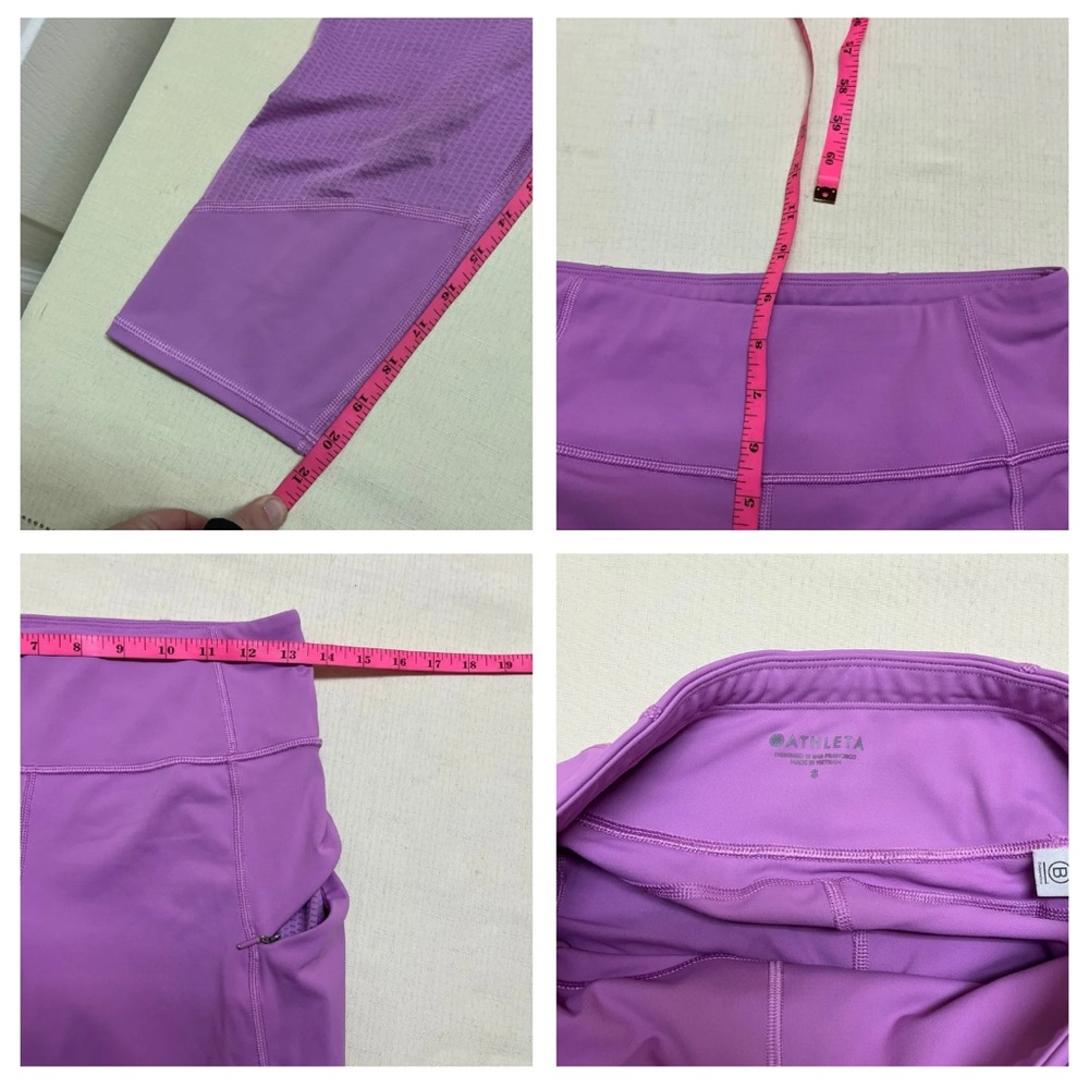 Athleta S violet blush mesh contender capri leggings - Picture 3 of 10